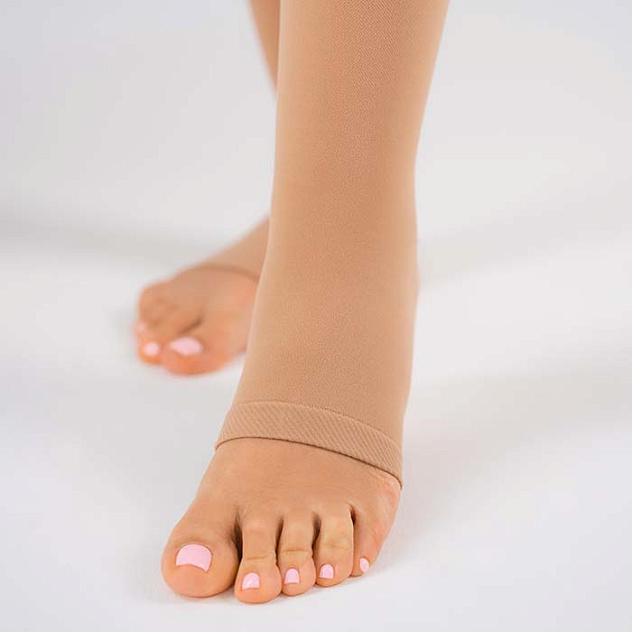 Чулки компрессионные с открытым носком, класс компрессии 1, ТК.930
